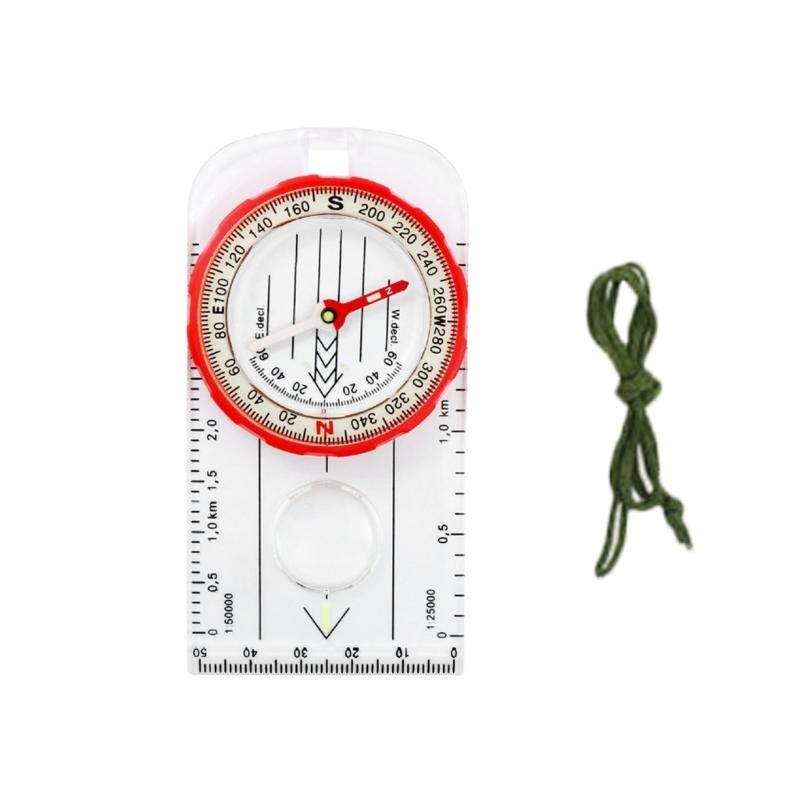 Map Compass Orienteering - Survival Navigation Baseplate Map Compasses with