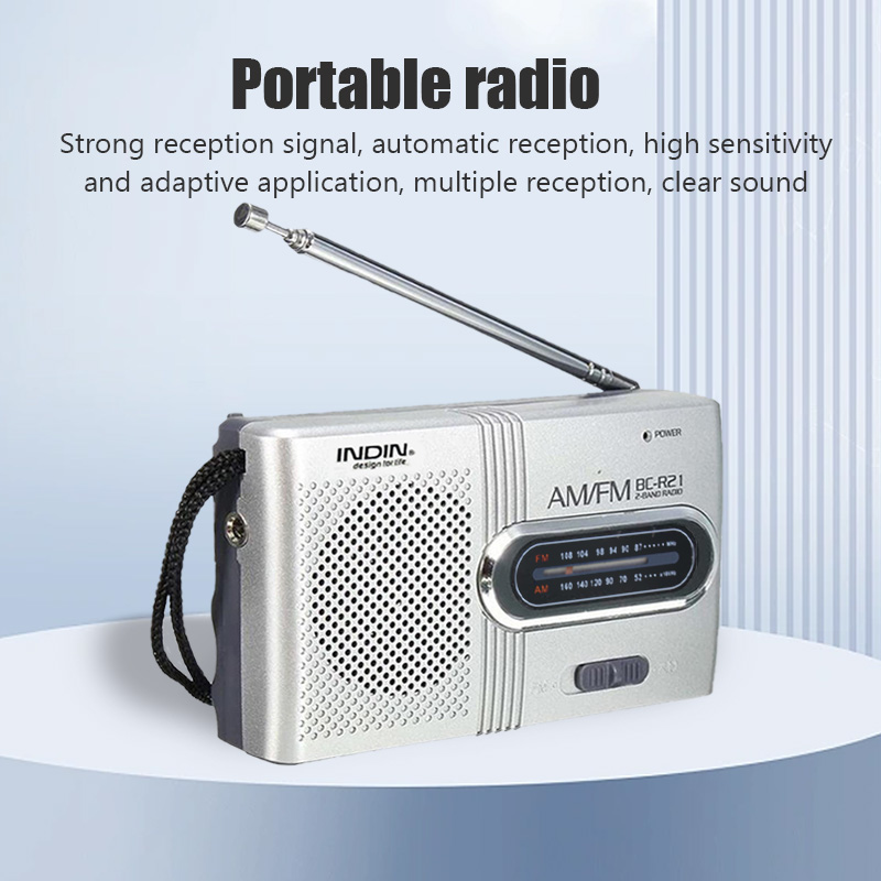 Emergency Radio Solar - BC-R21 Portable AM FM Radio Receiver