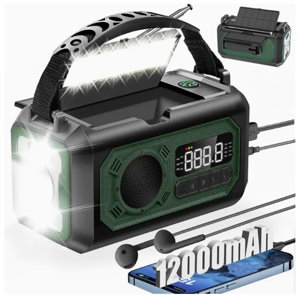 12000mAh Weather Radio AM/FM/N - Emergency Radio Solar 리뷰 및 가격