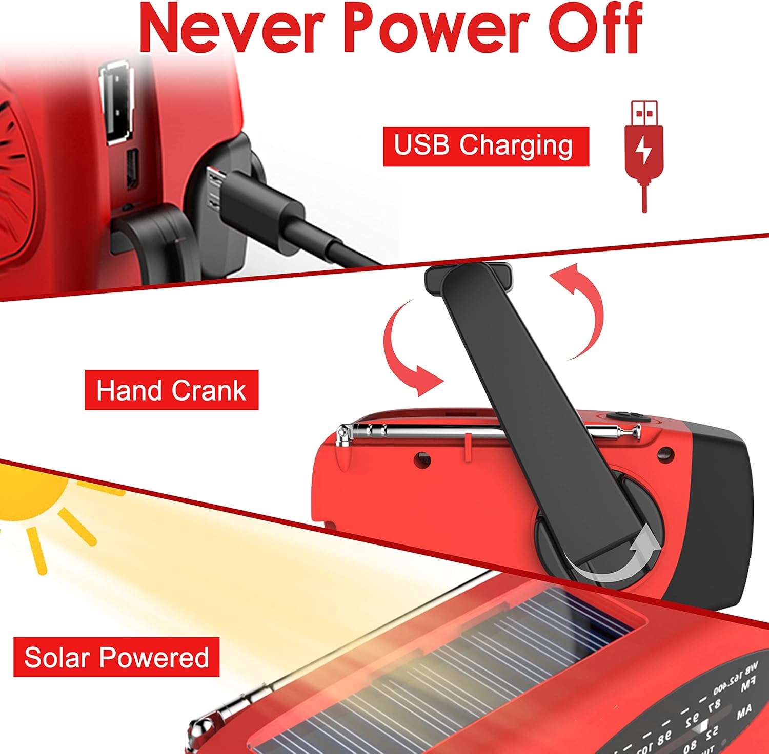 Multifunctional Hand Cranked G - Emergency Radio Solar 리뷰 및 가격