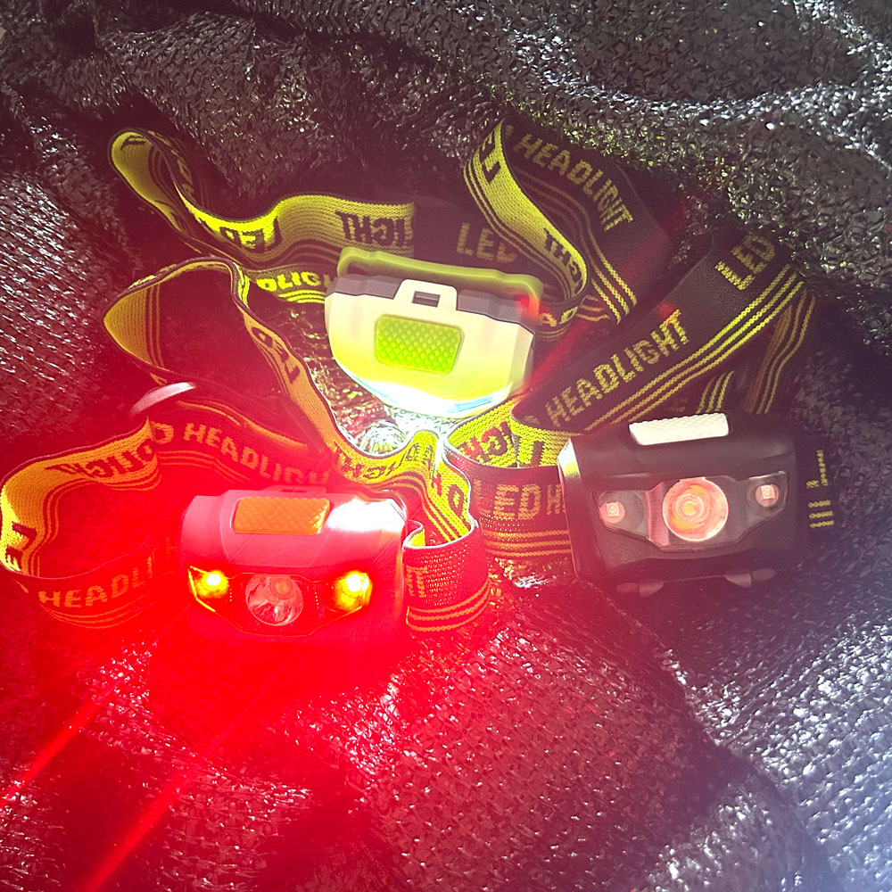 White Red LED Headlight Use AA - Outdoor Adventure Hunt 리뷰 및 가격