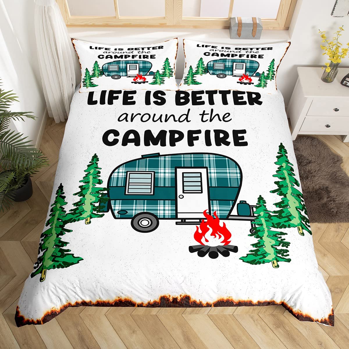 Happy Camping Duvet Cover Camp - Outdoor Adventure America 리뷰 및 가격