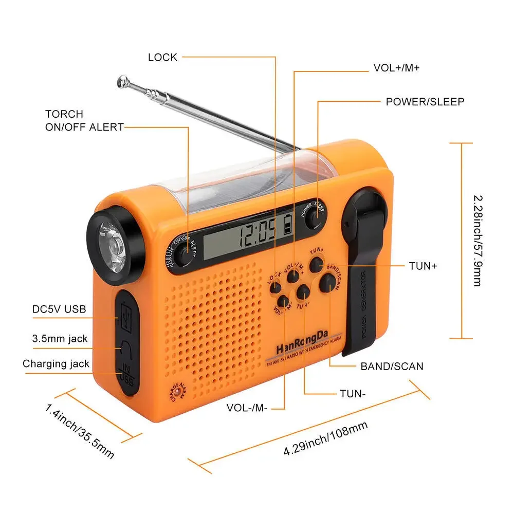 Portable AM/FM/SW Weather Radi - Emergency Radio Solar 리뷰 및 가격