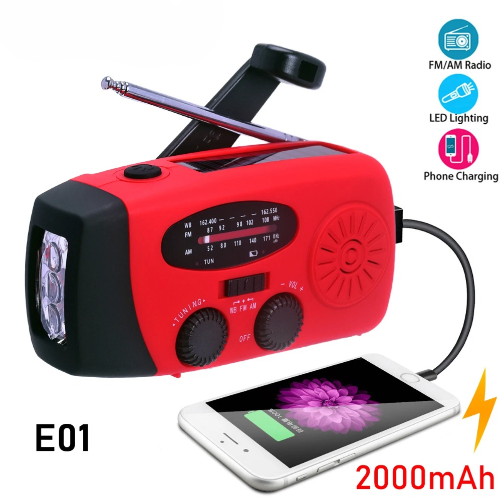 E01 Emergency Hand Crank Solar - Emergency Radio Solar 리뷰 및 가격