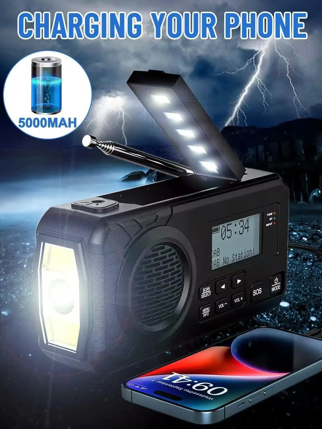 DAB/DAB+/FM Digital Radio with - Emergency Radio Solar 리뷰 및 가격
