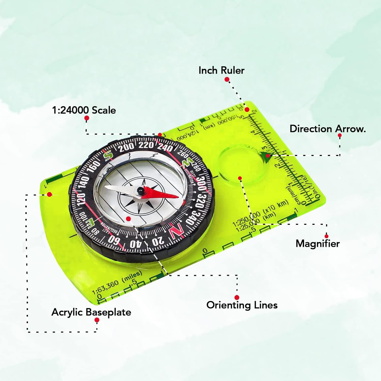 YANBIGUO Orienteering Compass  - Map Compass Orienteering 리뷰 및 가격