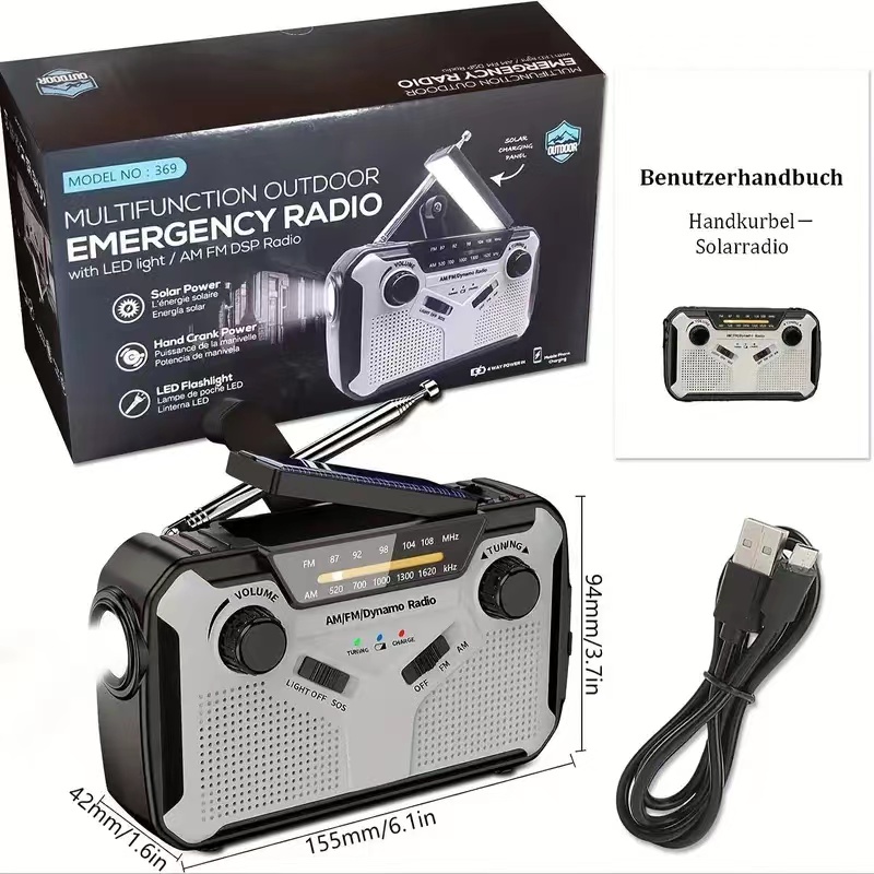 Solar Radio, AM/FM Portable Cr - Emergency Radio Solar 리뷰 및 가격